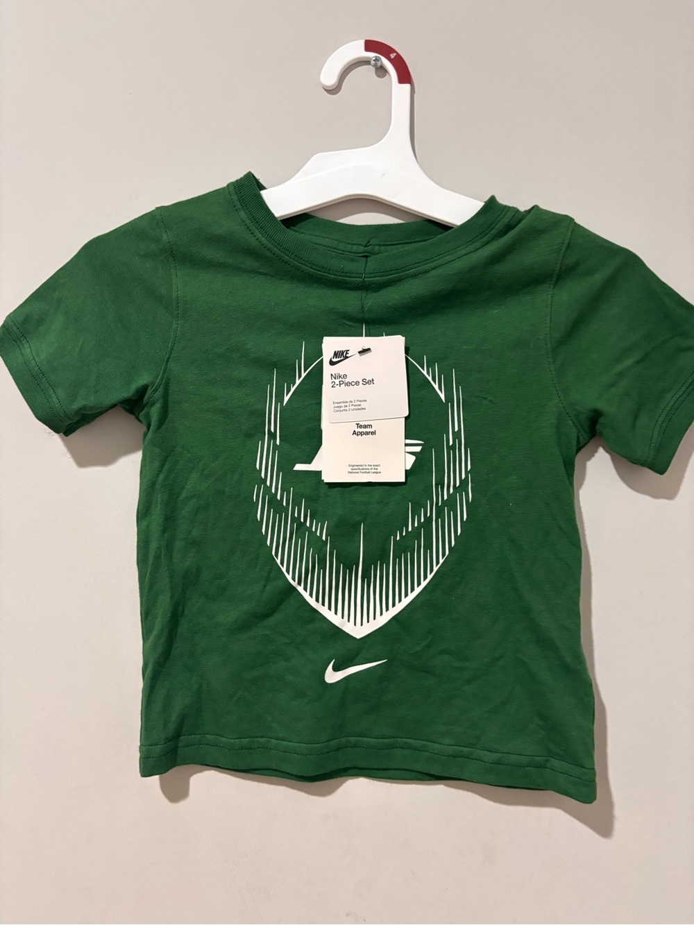 Nike Green Boys' Short-Sleeve Graphic Tee with White Swoosh